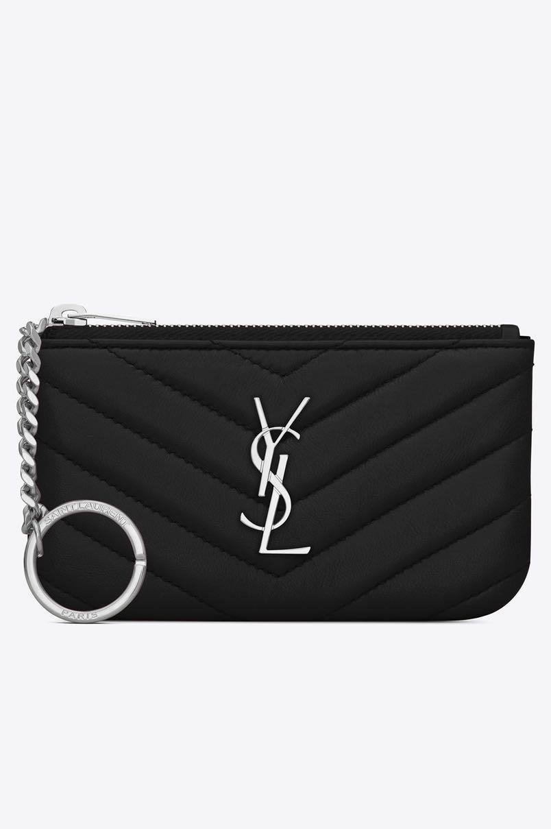 Yves Saint Laurent YSL motif leather key case dark navy w2js36 –  VintageShop solo