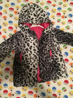 Toddler leopard fur jacket