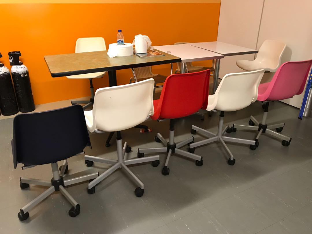 8 Plastic chairs with wheels, Babies & Kids, Baby Nursery & Kids