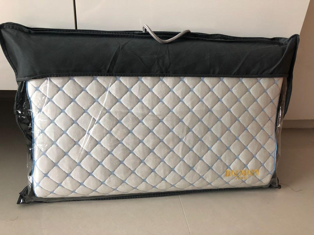 Balmain Contour Cool Tech Charcoal Memory Foam Pillow Furniture Others On Carousell
