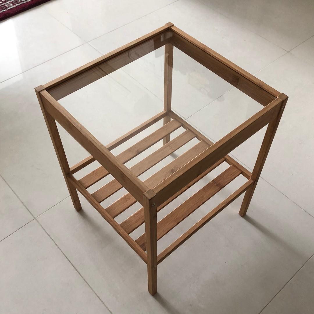 Bamboo Side Table Ikea Furniture Tables Chairs On Carousell