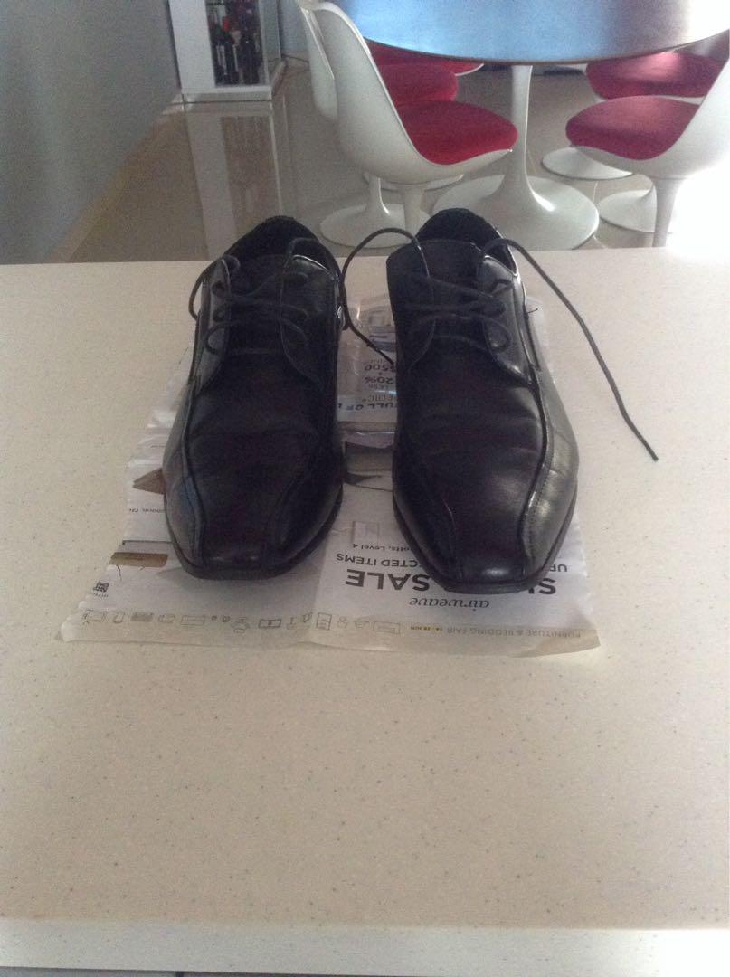 bata black formal shoes for men