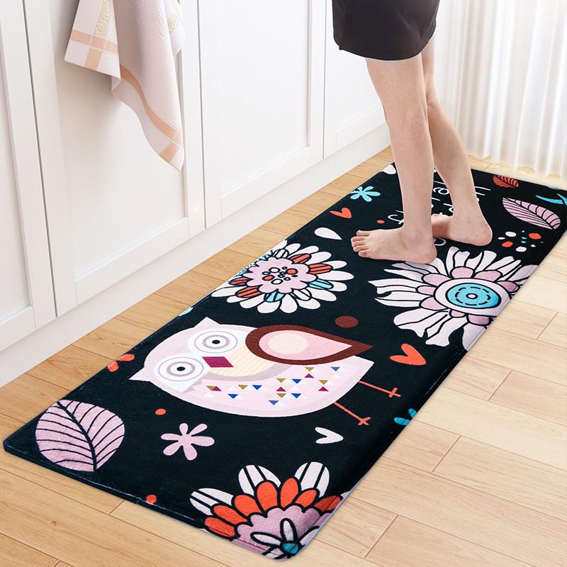 Black Kitchen Mat Anti Slip Area Rugs For Bath Animal Cute Olws Printed Doormats Furniture Home Decor Others On Carousell