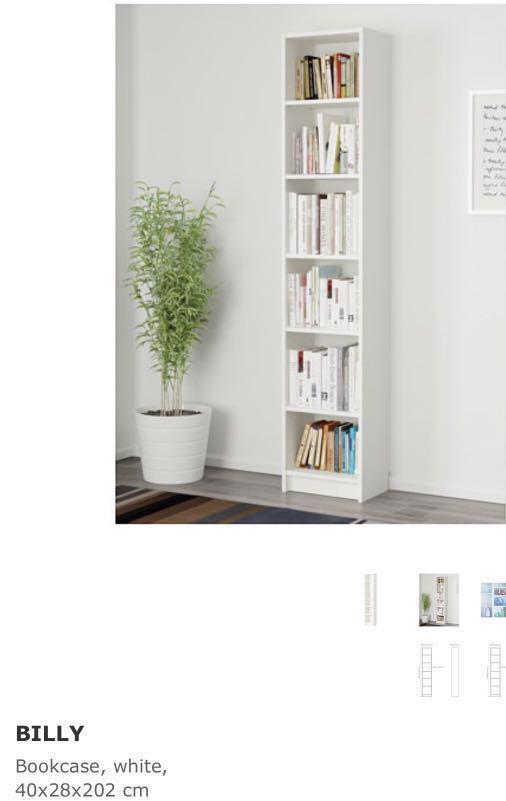 Brand New White Ikea Billy Bookcase Self Collect Furniture