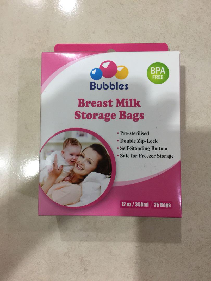 Bubbles Breast Milk Storage Bags 12 Oz 350ml 25 Bags Babies Kids Nursing Feeding On Carousell