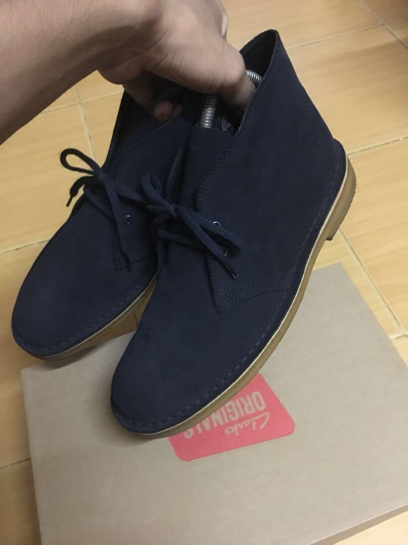Clarks desert top boot navy
