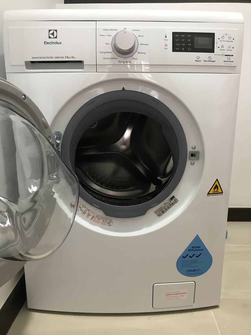 Electrolux 2 in 1 Washer and Dryer 7.5kg Front Load EWW12746, TV & Home