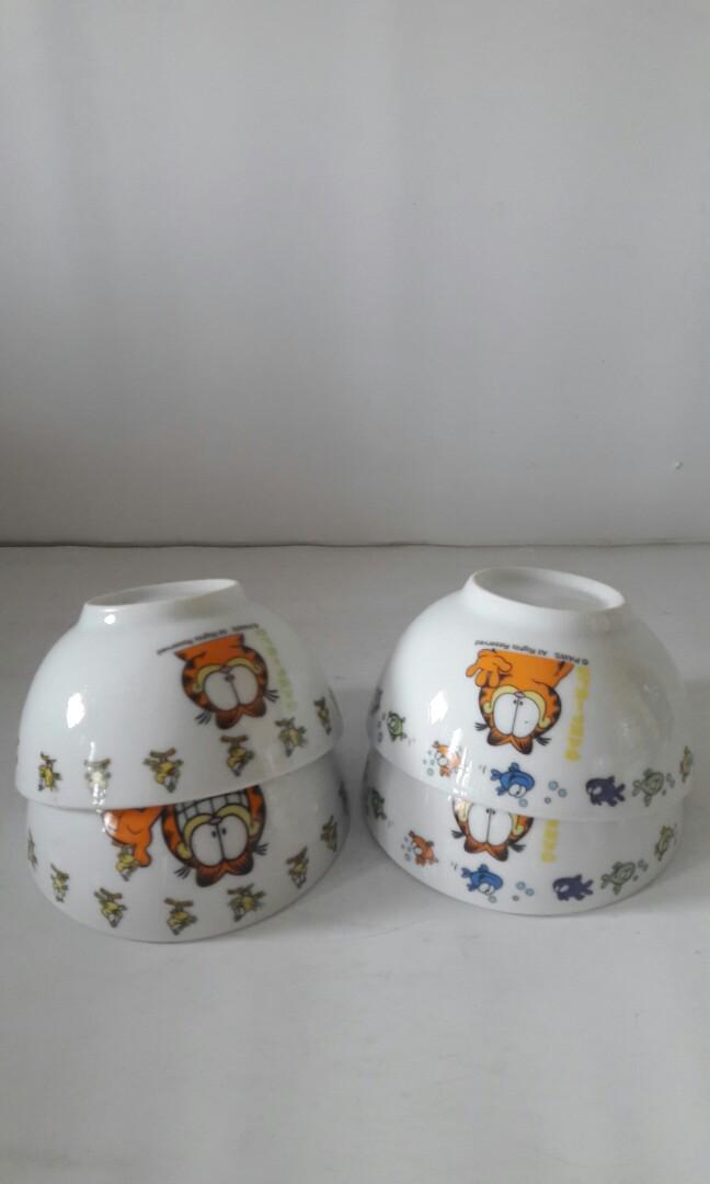 Garfield bowl set, Furniture & Home Living, Home Decor, Vases