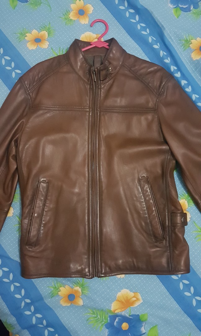 Jaket Kulit Massimo Dutti size M