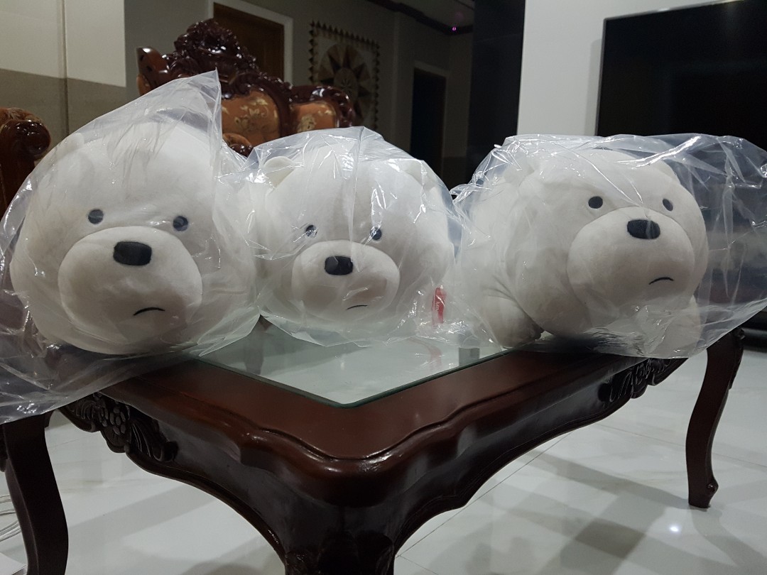 we bare bears ice bear plush miniso