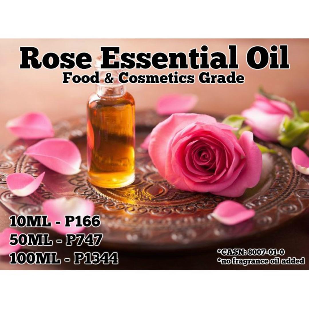 Rose Essential Oil Food Cosmetics Grade Health Beauty Skin Bath Body On Carousell