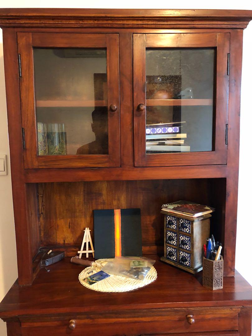 Solid Wood Custom Made Wall Cabinet Furniture Shelves Drawers