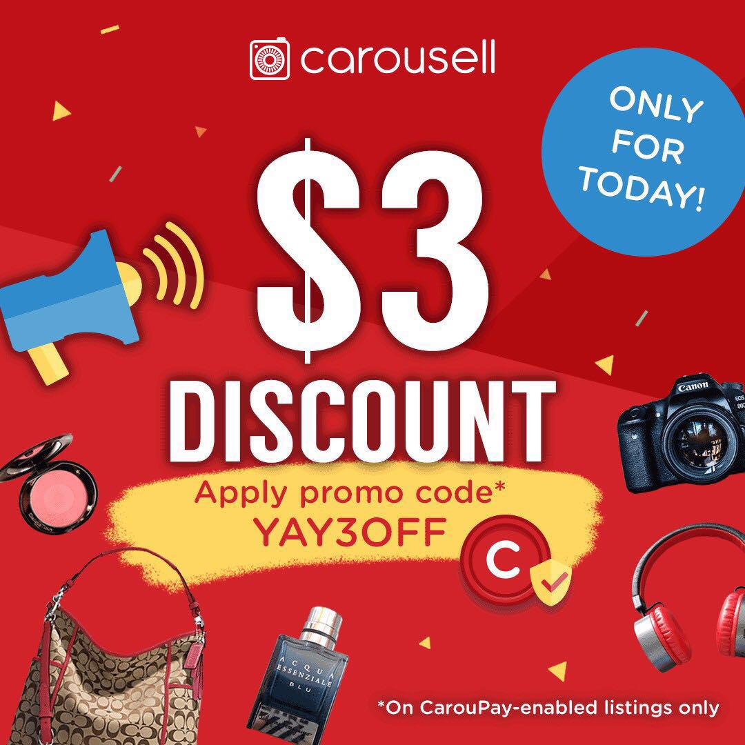 Take 3 Off Any Caroupay Enabled Listing Announcements On Carousell