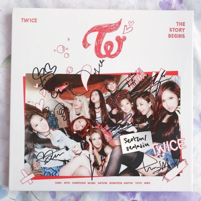 Twice The Story Begins Signed Mwave Album Hobbies Toys Memorabilia Collectibles K Wave On Carousell