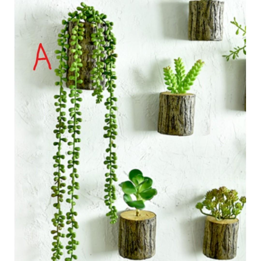 Woody Decorative Indoor Tree Bark Potted Plants (like real) 2 sizes