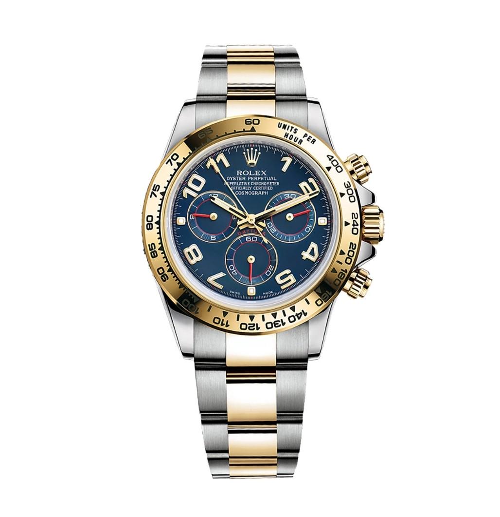 Gold daytona blue dial hotsell