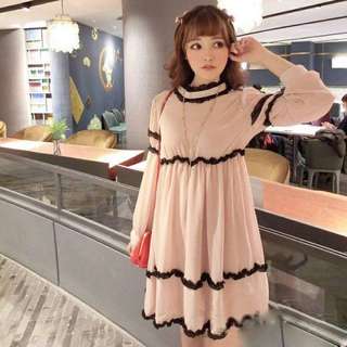 紅人囧囧同款 甜美雪紡仙女風洋裝＋內搭背心 兩件式 bonbon 夢展望 liz lisa #幫你省運費