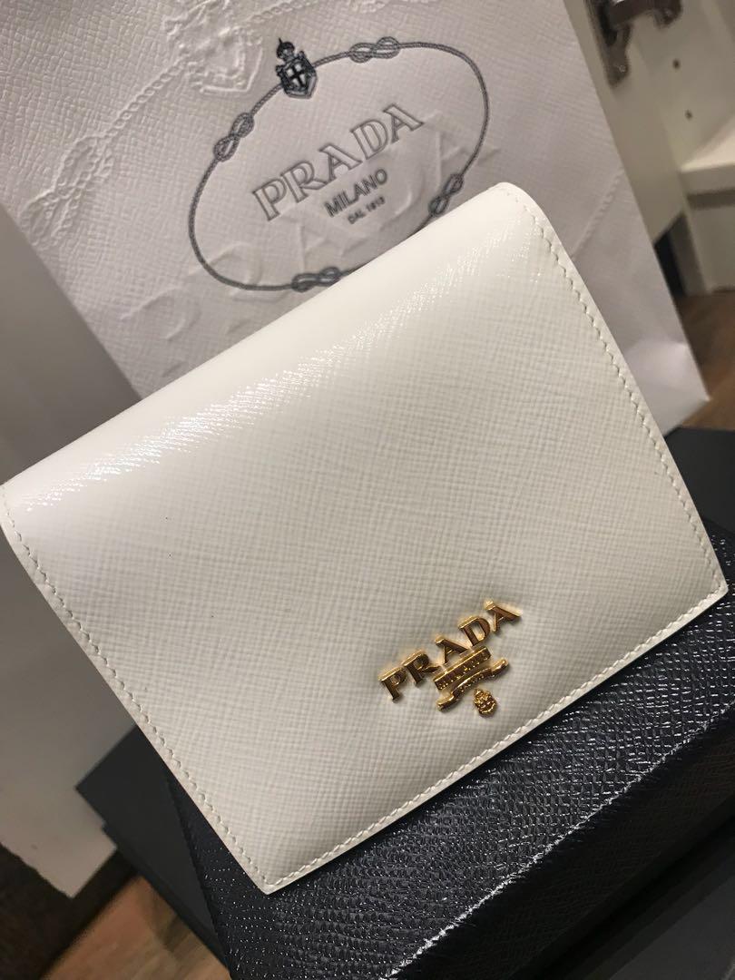 100 AUTHENTIC BRAND NEW PRADA white Wallet Luxury Bags Wallets on Carousell