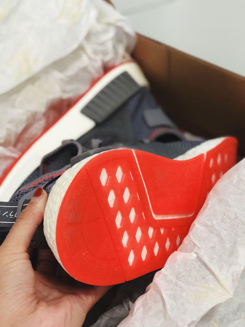 Nmd xr1 grey three solar red sales