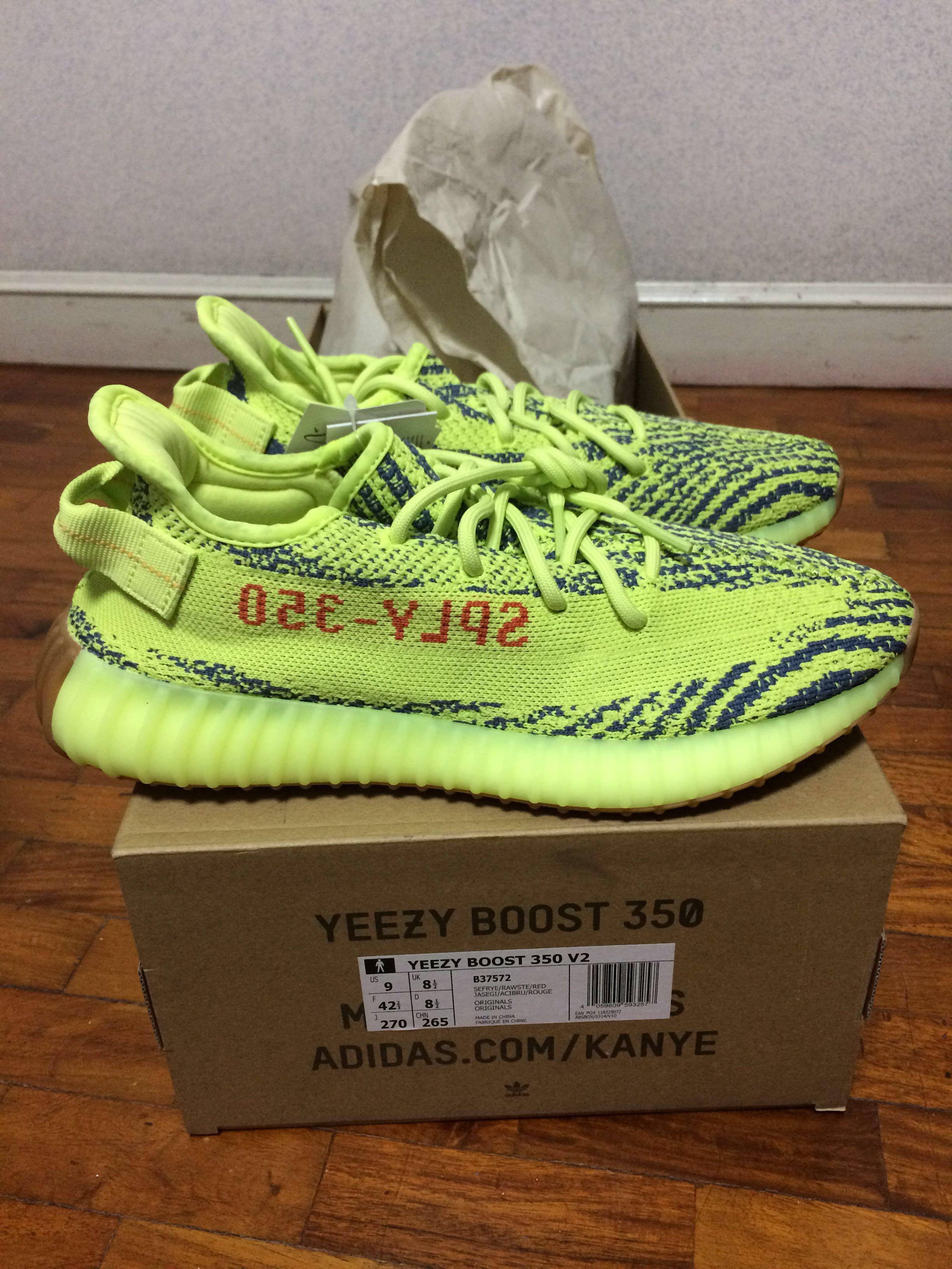 Adidas Yeezy Boost 350 V2 Frozen Yellow Size US9
