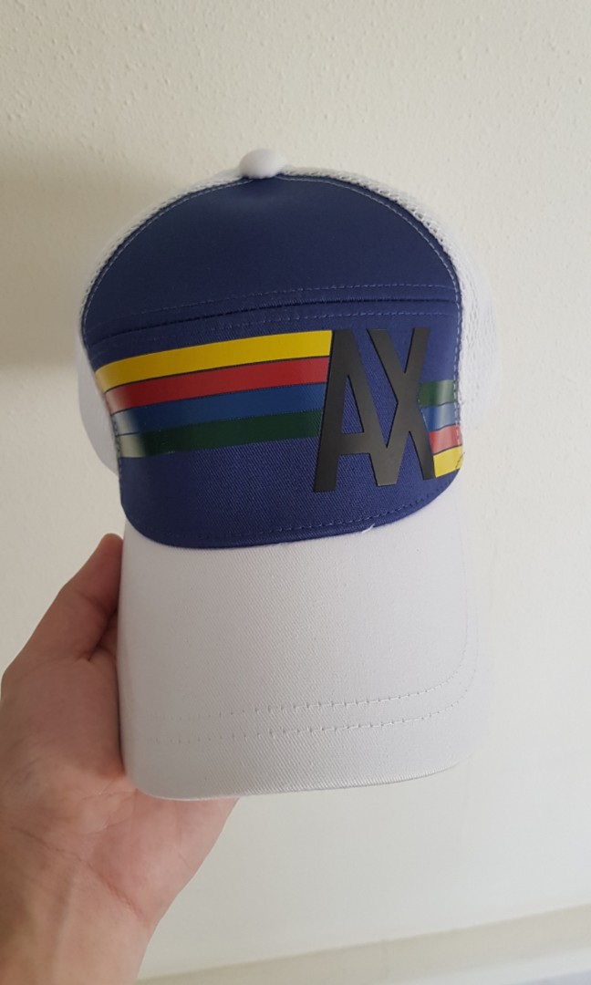 armani exchange white cap