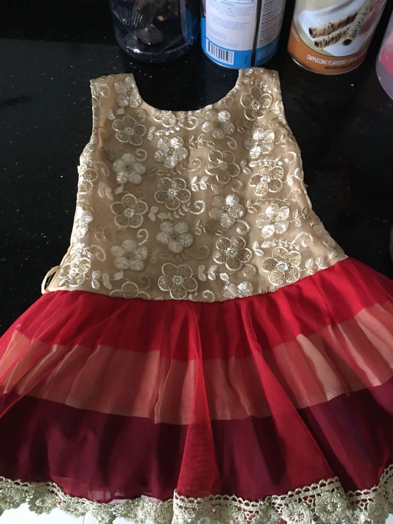 Baby Girl Indian Dress Lace For Deepavali Kurta Punjabi Suit