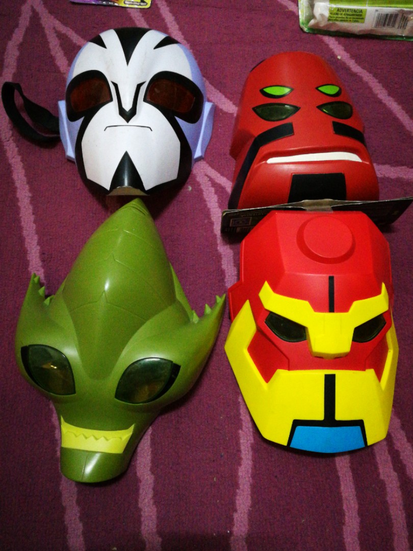 Ben 10 dna alien mask set of 4, Hobbies & Toys, Toys & Games on Carousell