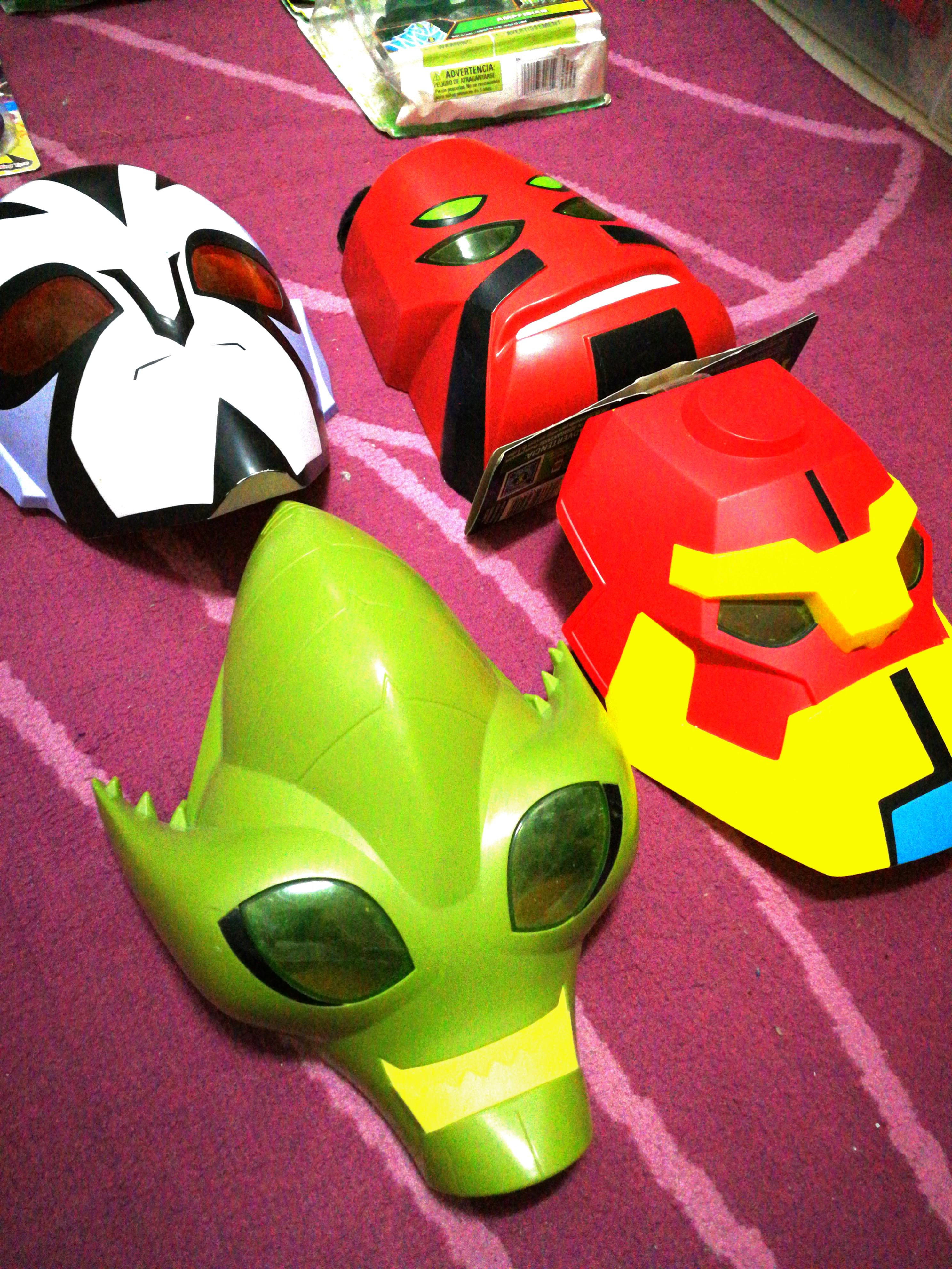 Ben 10 dna alien mask set of 4, Hobbies & Toys, Toys & Games on Carousell