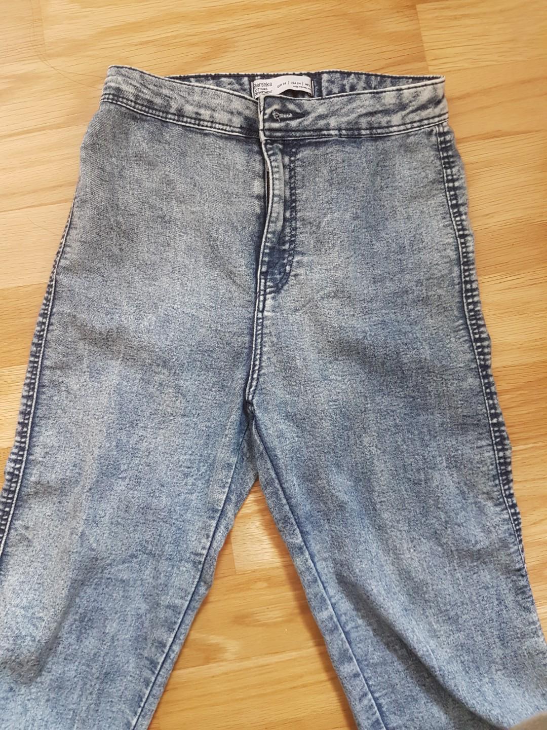 bershka acid wash jeans