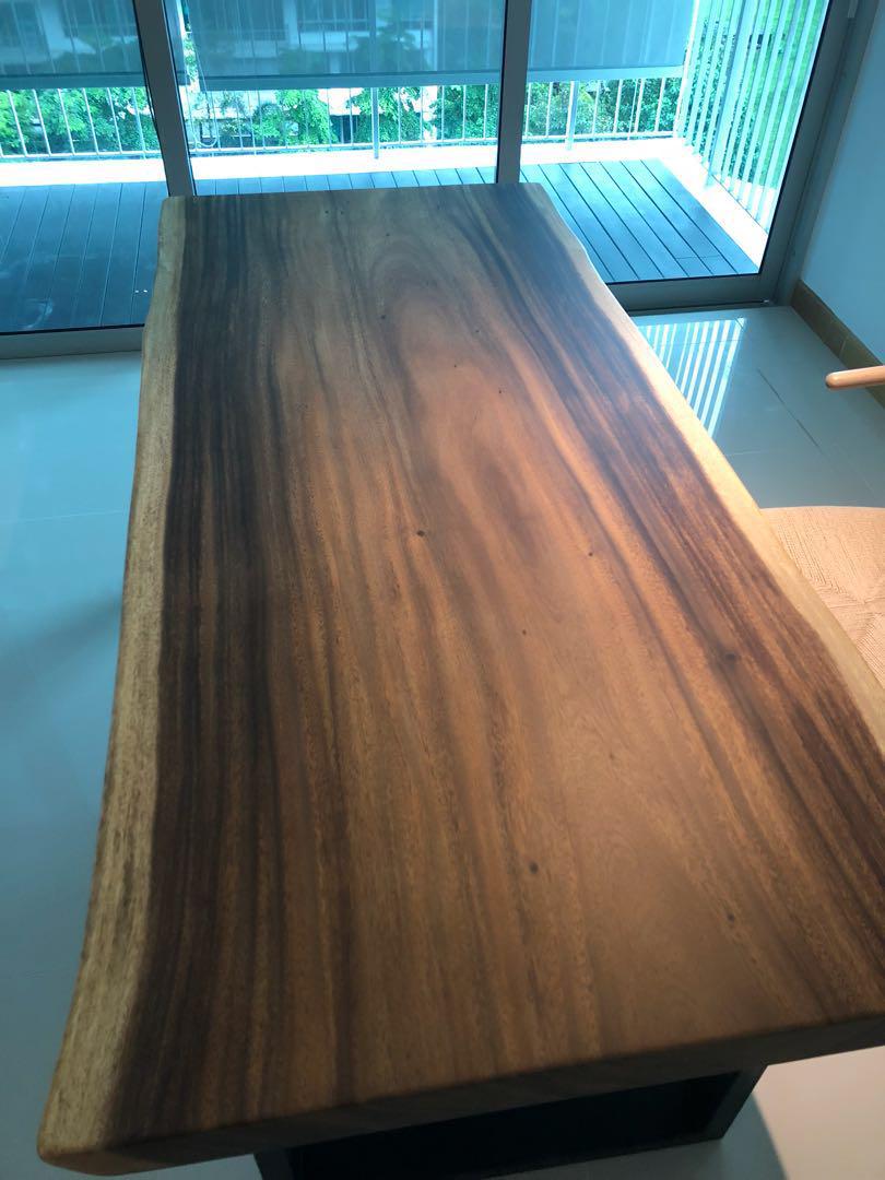 Brand New South America Suar Wood Table Top Raw Wood Furniture