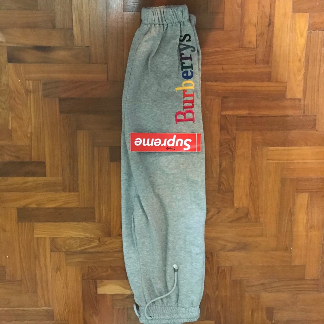 burberry sweatpants rainbow grey