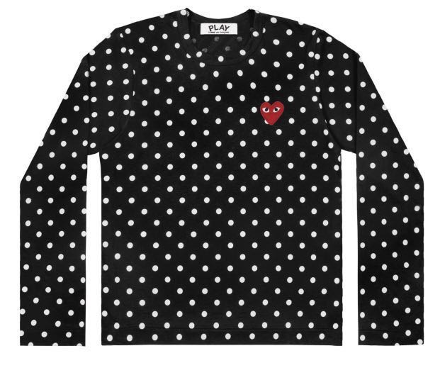 cdg polka dot long sleeve