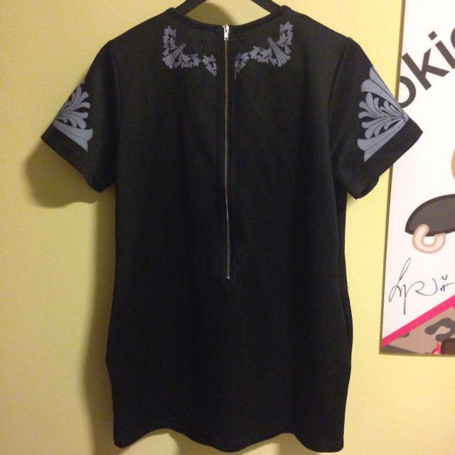 chrome hearts shirt dress Chrome Hearts Mini Dress Silver Buttons
