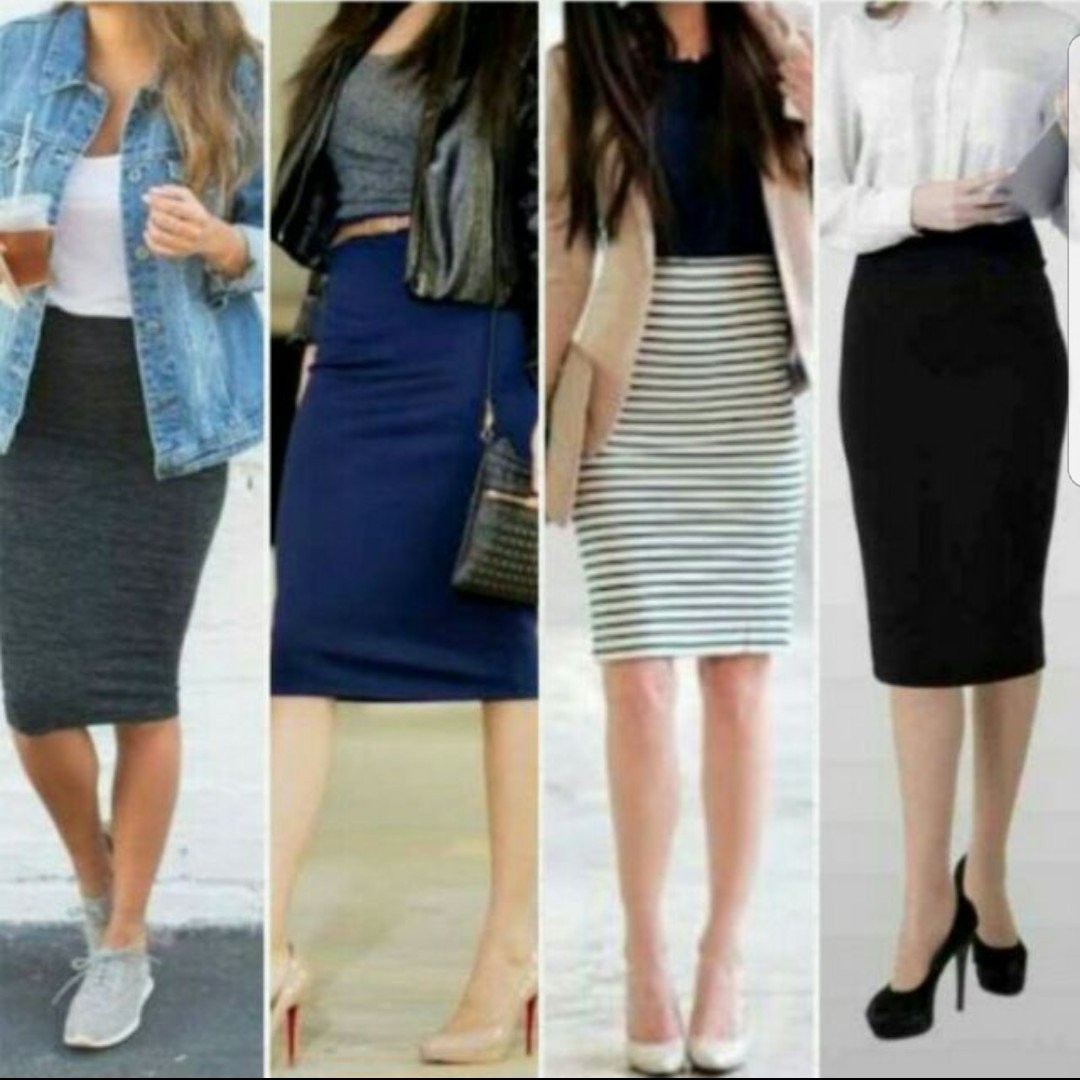 Below the knee online skirts outfit