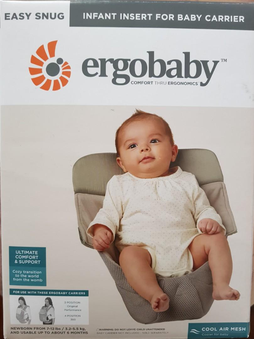 easy snug infant insert cool air mesh grey