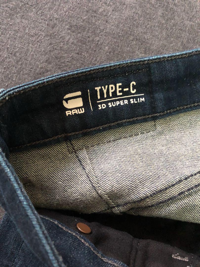 G Star Jeans Type C 3d Super Slim Men S Fashion Clothes