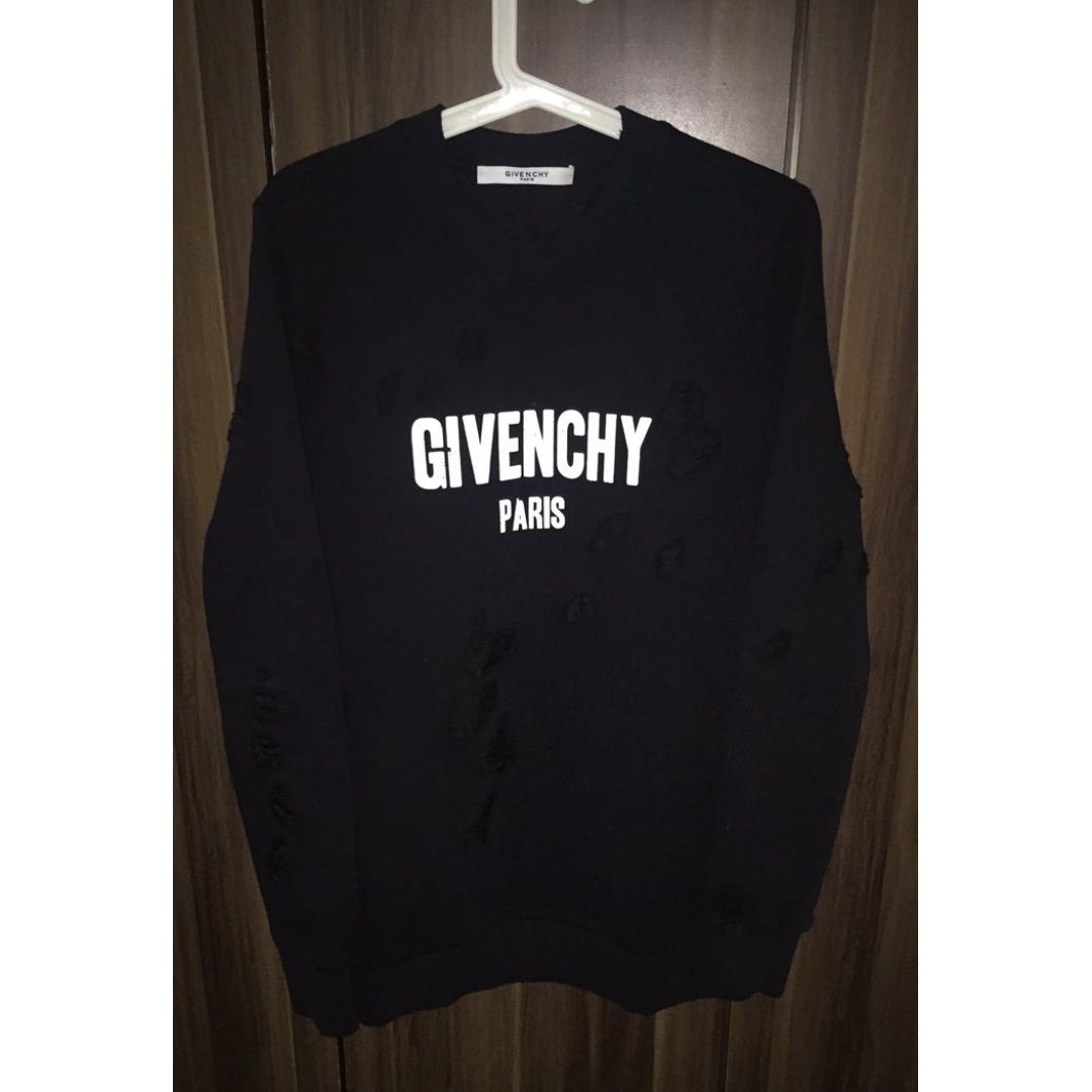 Givenchy sweatshirt top distressed
