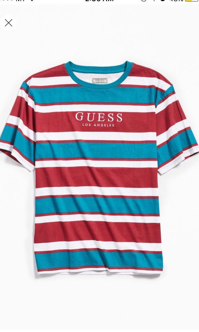 women's guess striped shirt