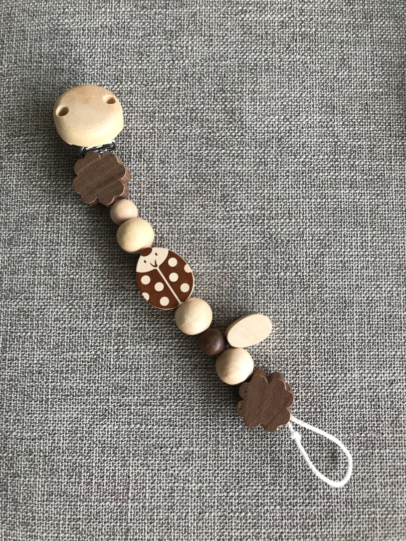 Haba wooden pacifier clip (made in Germany), Babies & Kids, Nursing