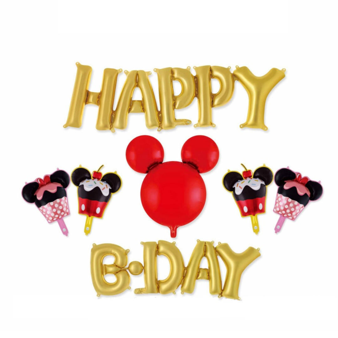 Happy Birthday Disney Theme Mickey Mouse Minnie Party Decoration