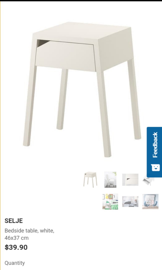 IKEA SELJE bedside table