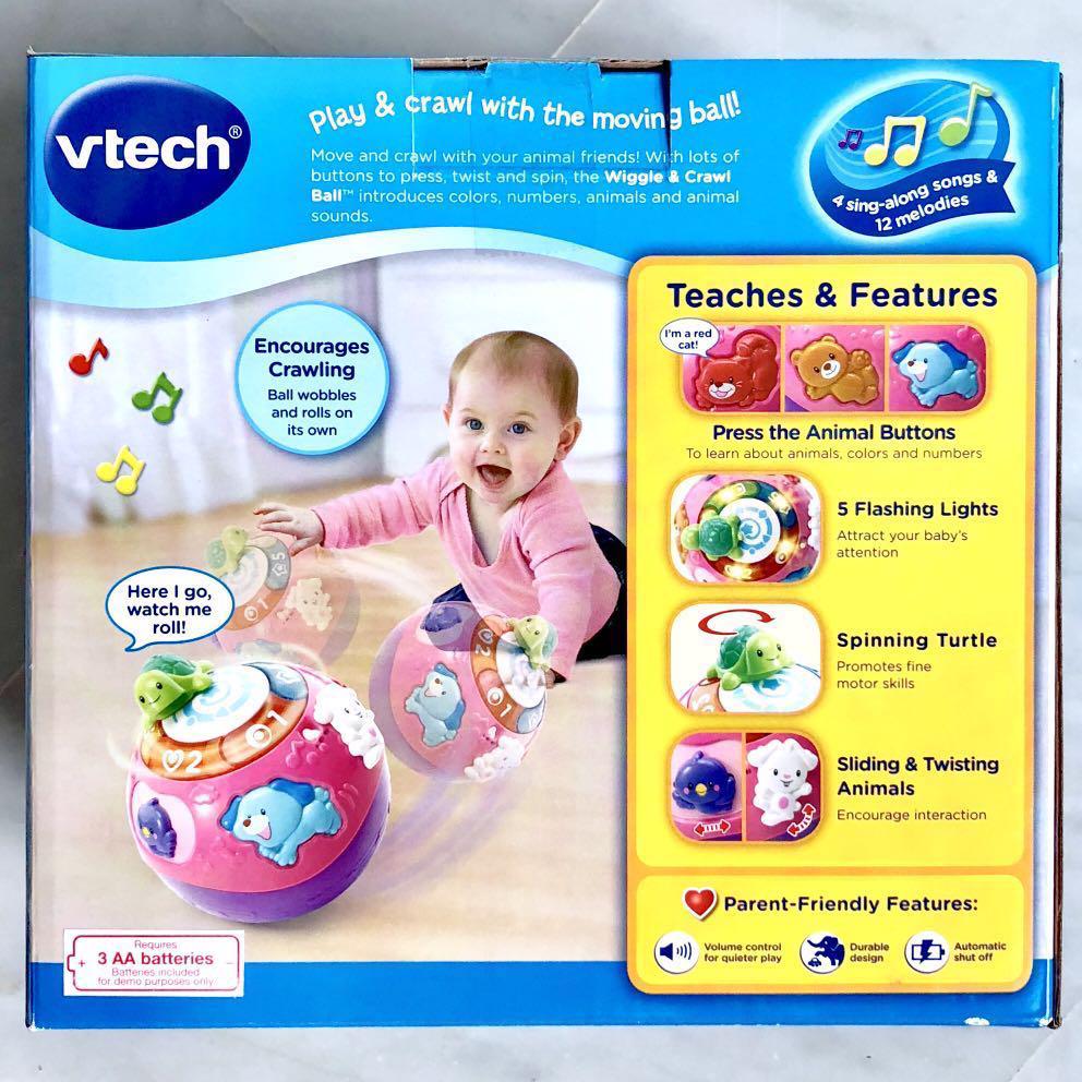 In-Stock) VTech Move and Crawl Baby Ball, Exclusive Color Pink