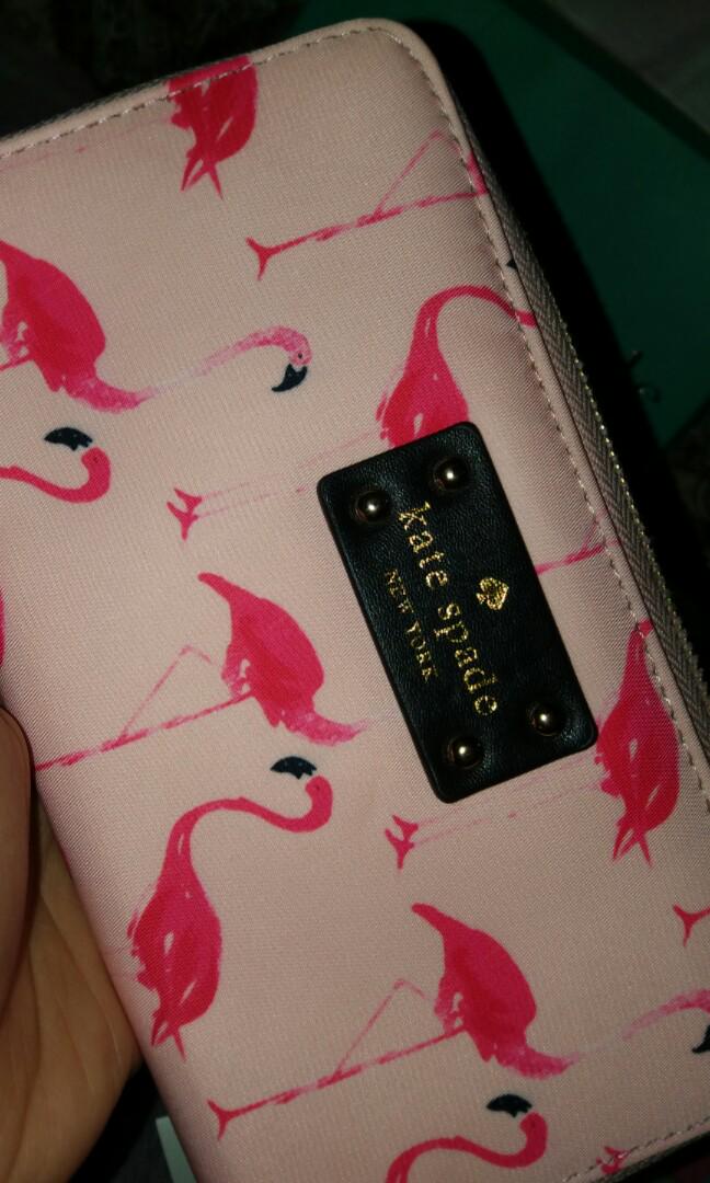 Kate Spade Wallet (pink flamingo), Women's Fashion, Bags & Wallets