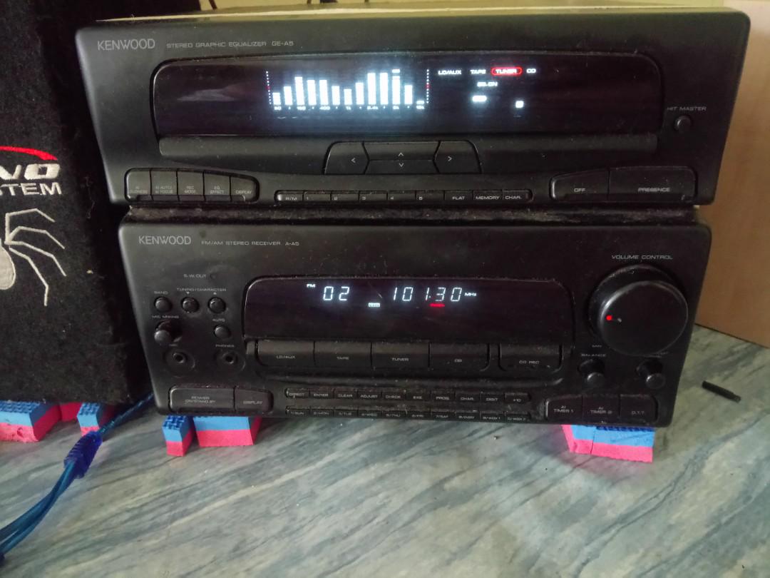 kenwood amplifier fm stereo receiver with stereo graphic equalizer
