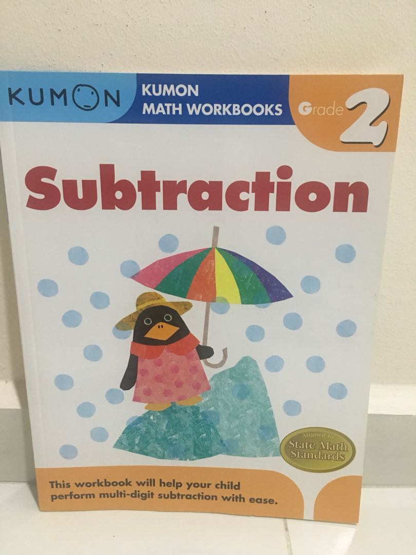 Kumon Subtraction Math Workbook Grade 2, Hobbies & Toys, Books