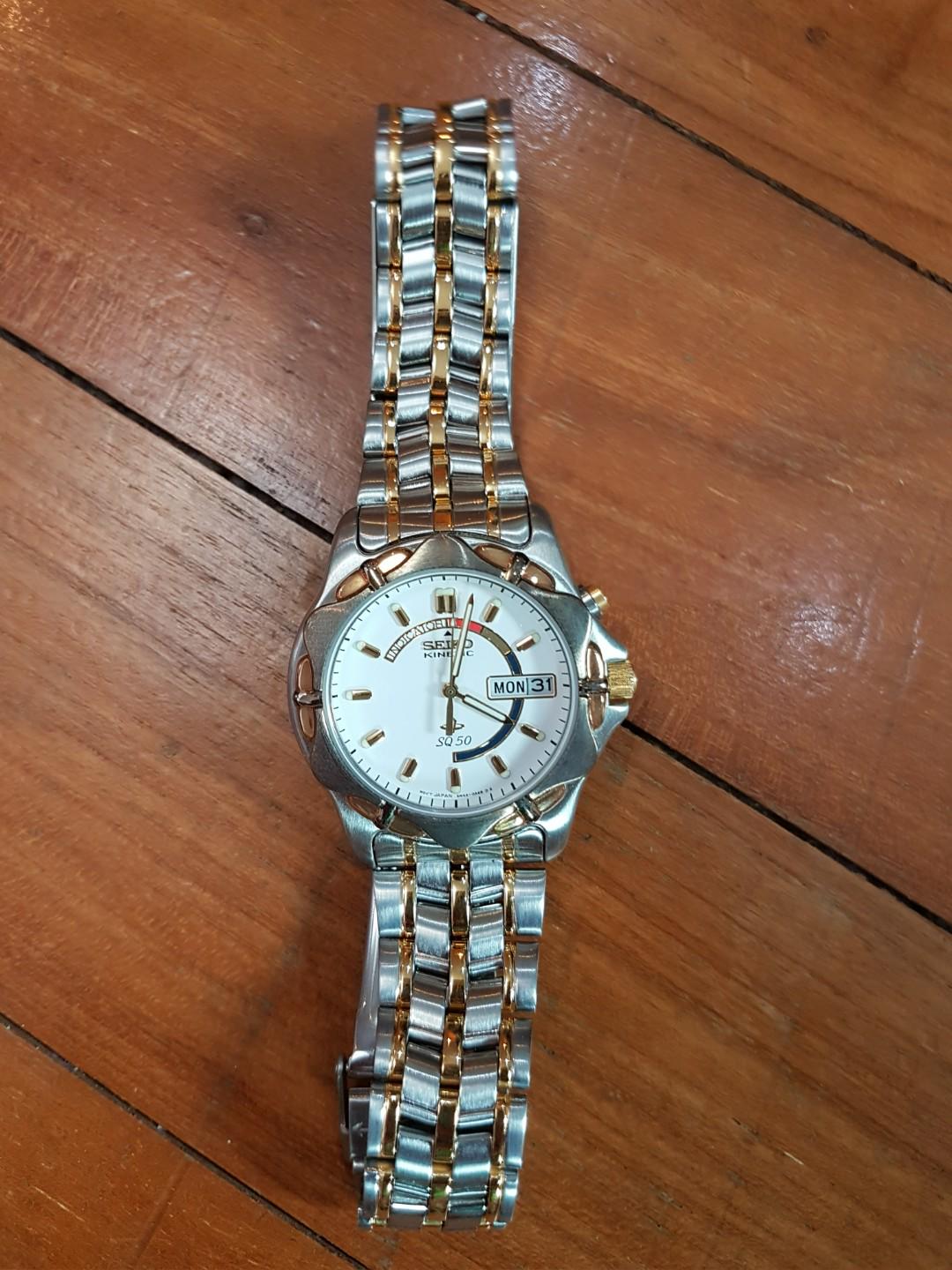 seiko watch women's black leather strap