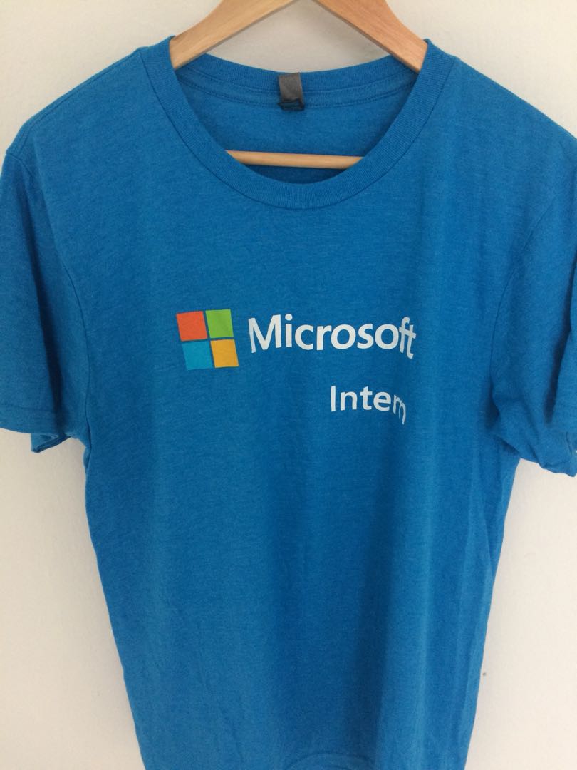 microsoft intern t shirt mens fashion clothes on carousell microsoft clothes