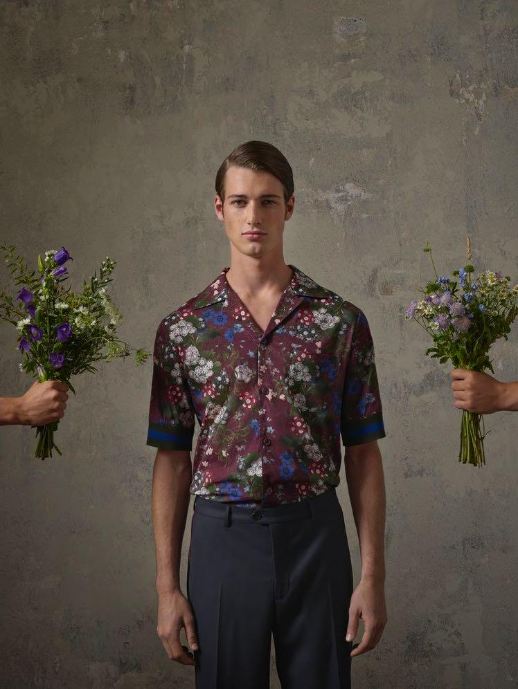 ERDEM x H&M Camp Collar Shirt MenTopL, Men's Fashion, Tops & Sets