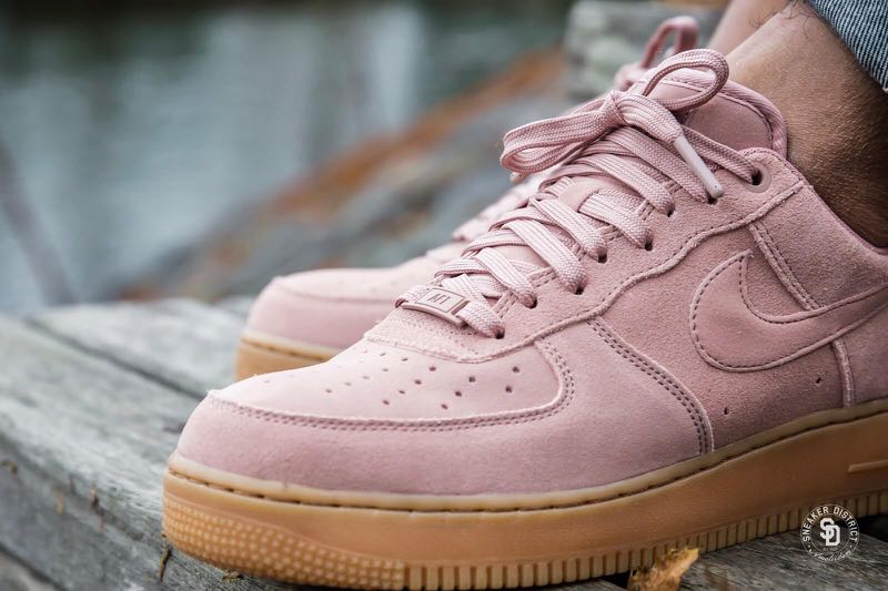 pink suede nike air force