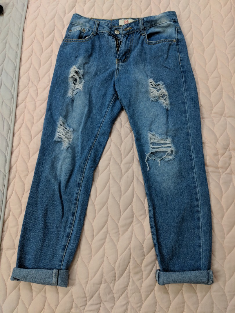 Pink elegance jeans clearance
